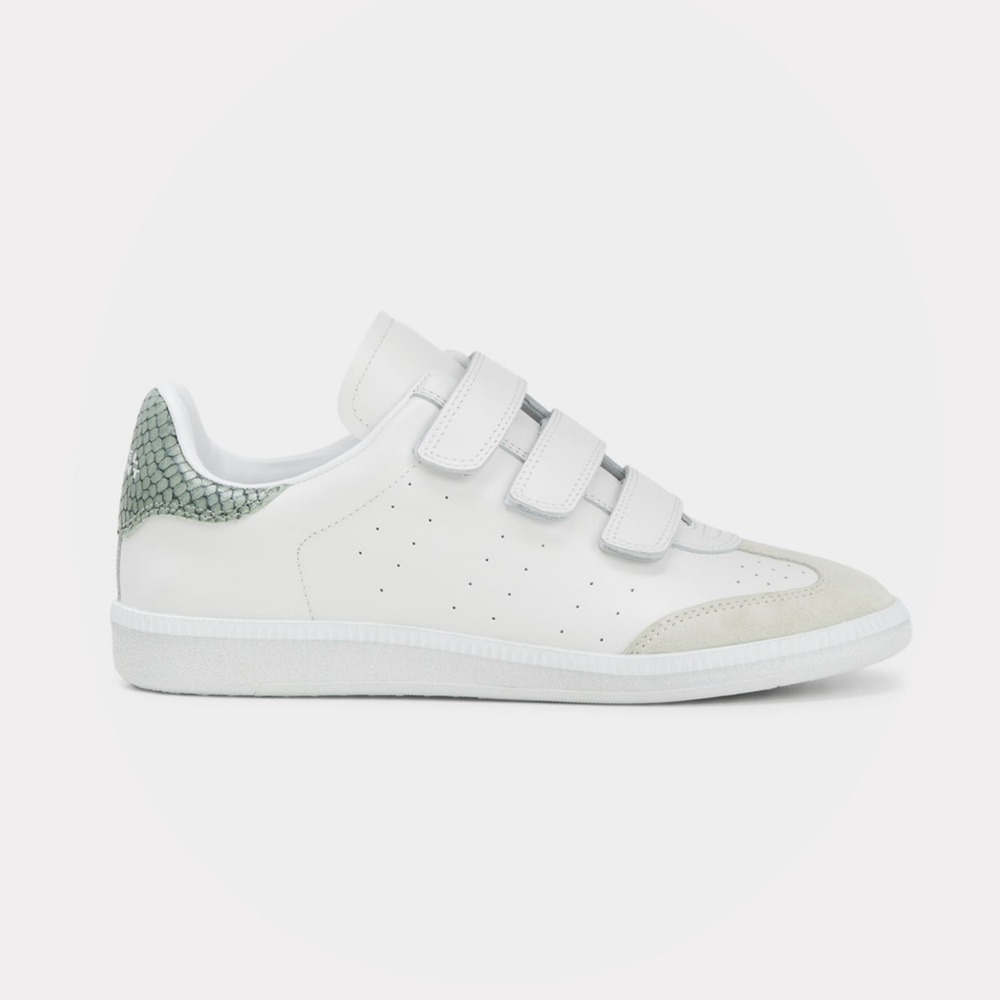 Isabel Marant Beth Mixed Leather Grip Tennis Sneakers